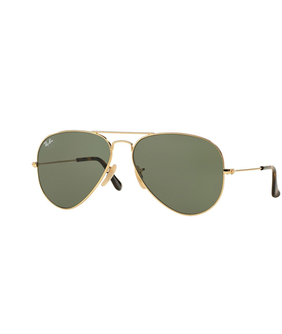 RAY BAN Зеленые металлические солнцезащитные очки, фото 1