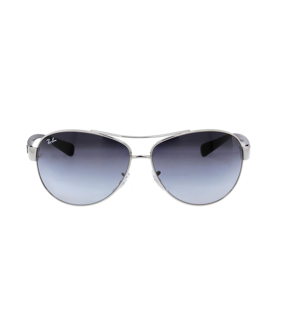 RAY BAN Серебряные металлические солнцезащитные очки, фото 1