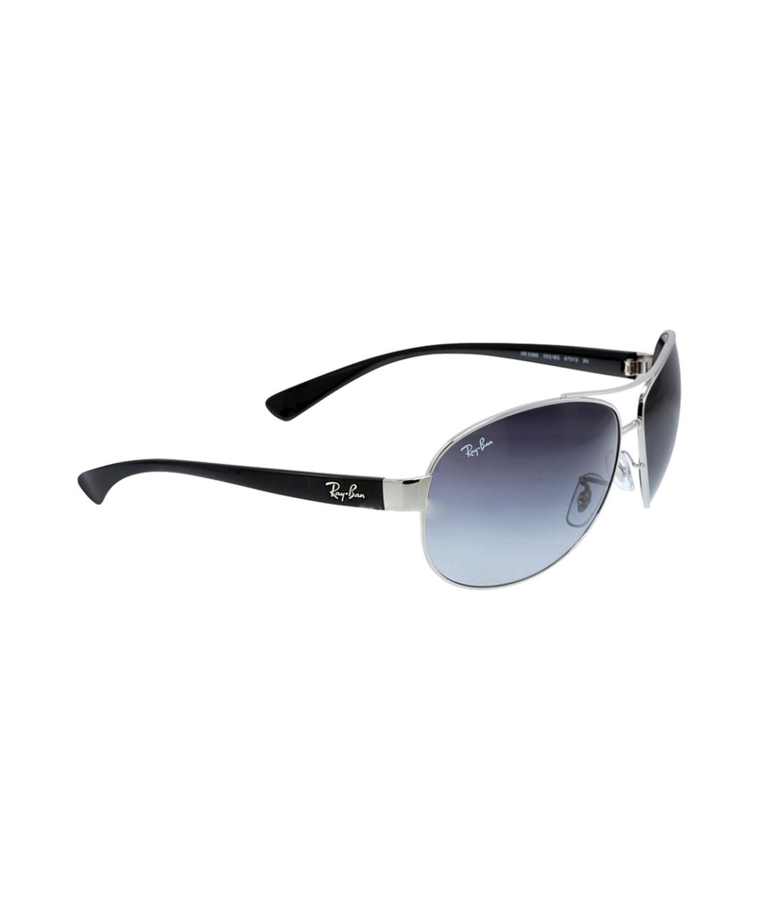 RAY BAN Серебряные металлические солнцезащитные очки, фото 2