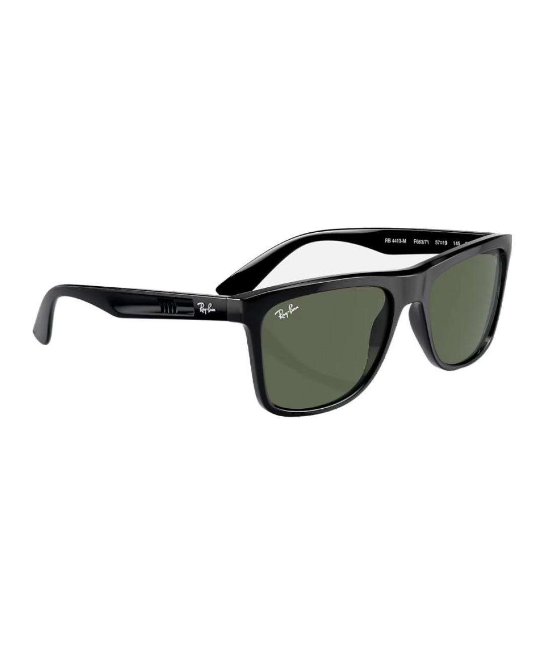 RAY BAN Черные пластиковые солнцезащитные очки, фото 1