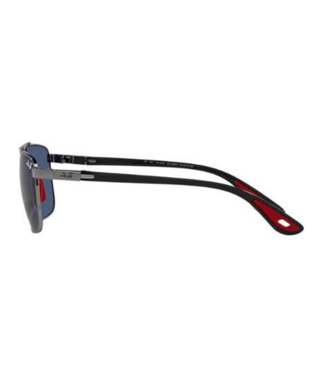 RAY BAN Черные металлические солнцезащитные очки, фото 3