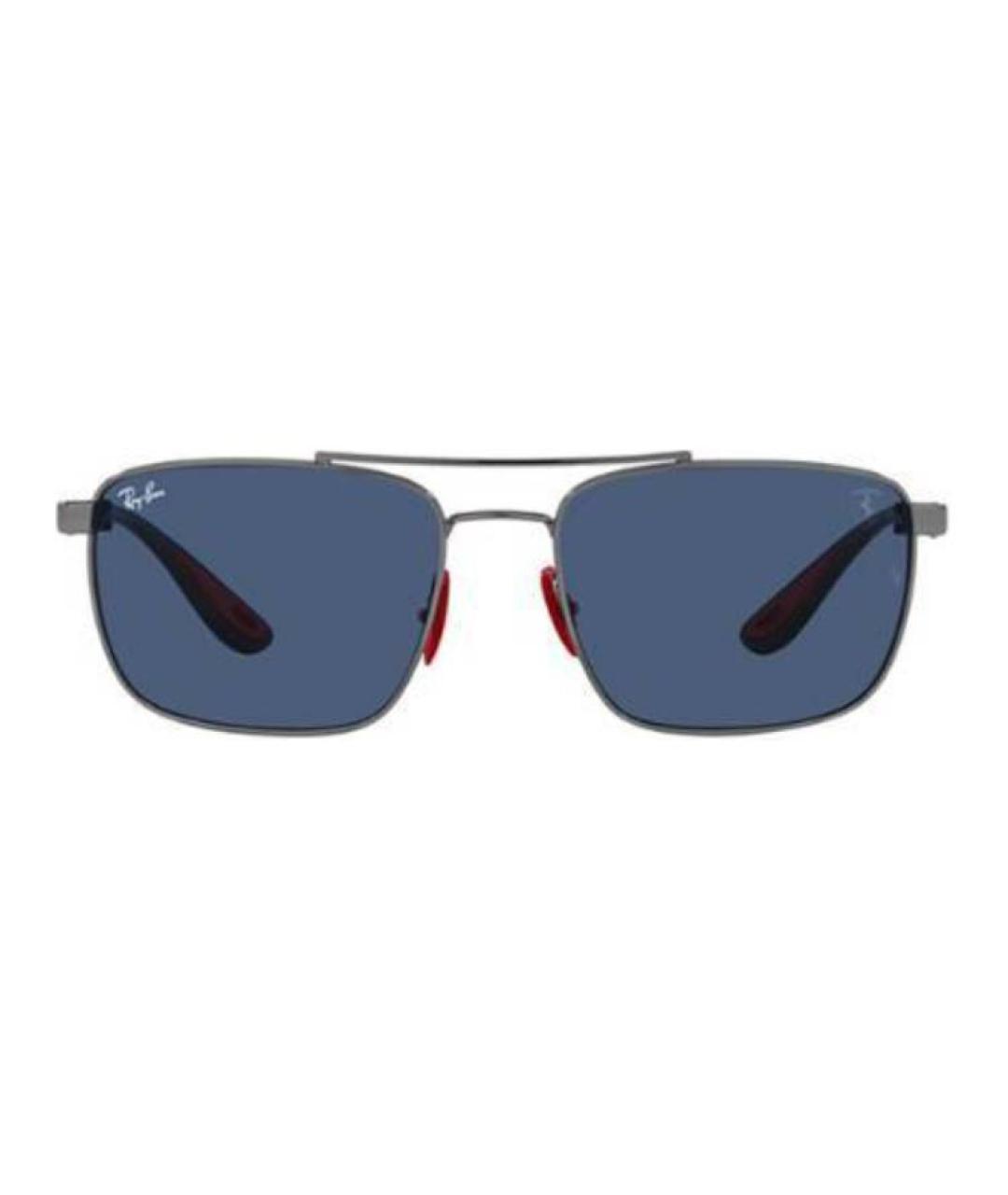RAY BAN Черные металлические солнцезащитные очки, фото 2