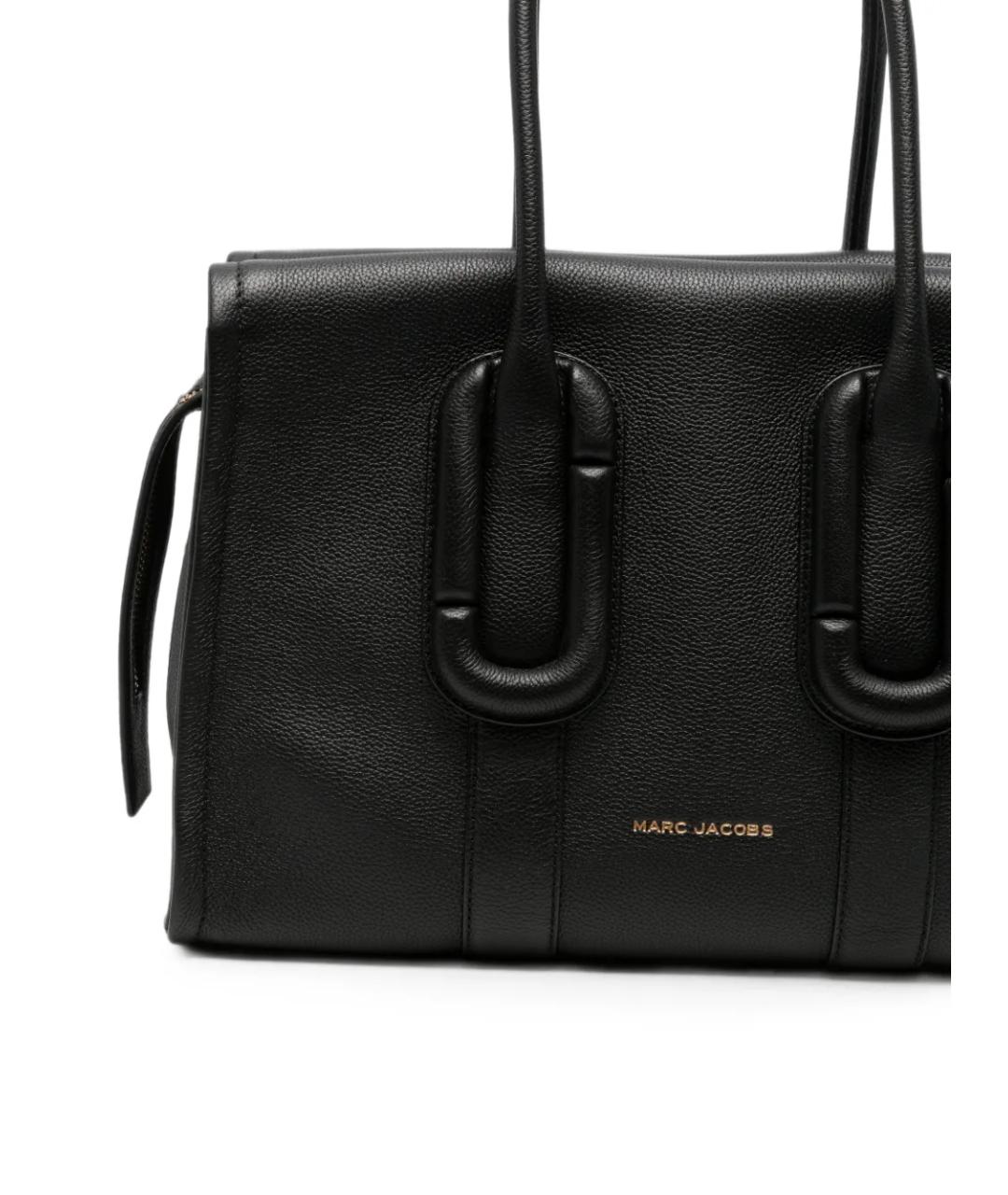 MARC JACOBS Черная кожаная сумка тоут, фото 3