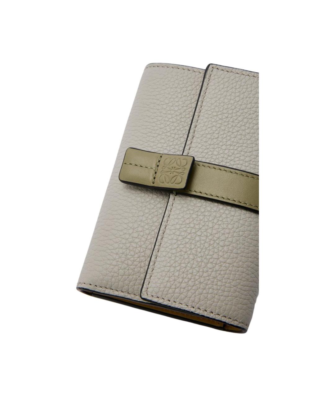 LOEWE Серый кожаный кошелек, фото 5