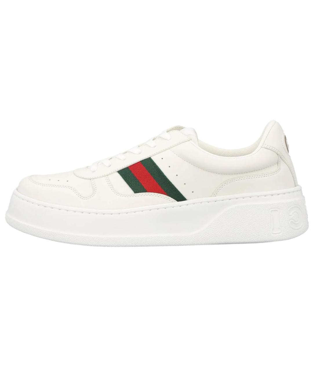 GUCCI Белые низкие кроссовки / кеды, фото 2