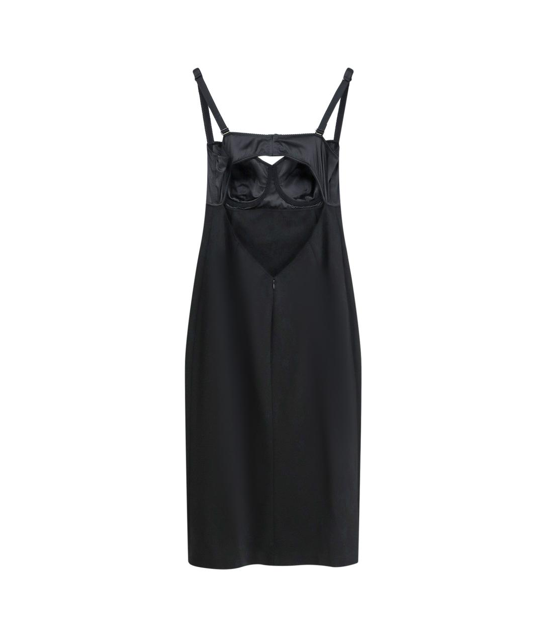 DOLCE&GABBANA Черное вискозное платье, фото 2
