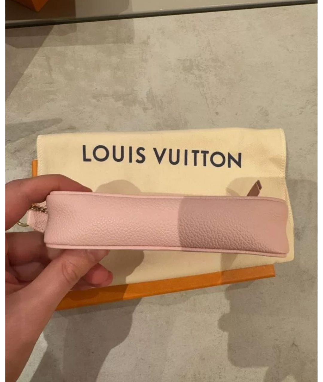 LOUIS VUITTON Розовая кожаная сумка через плечо, фото 5