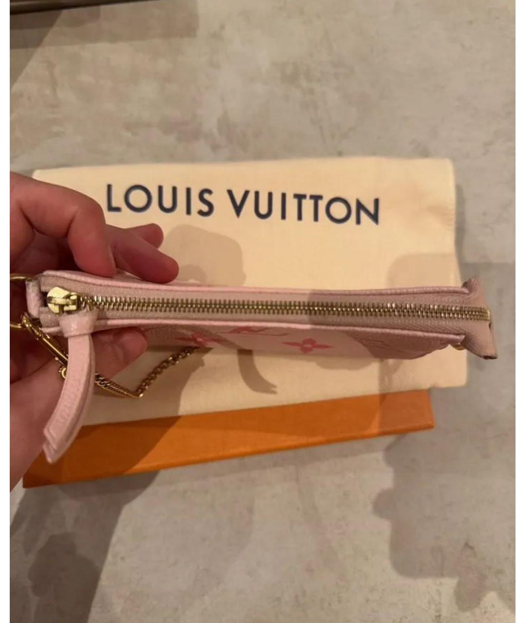 LOUIS VUITTON Розовая кожаная сумка через плечо, фото 7
