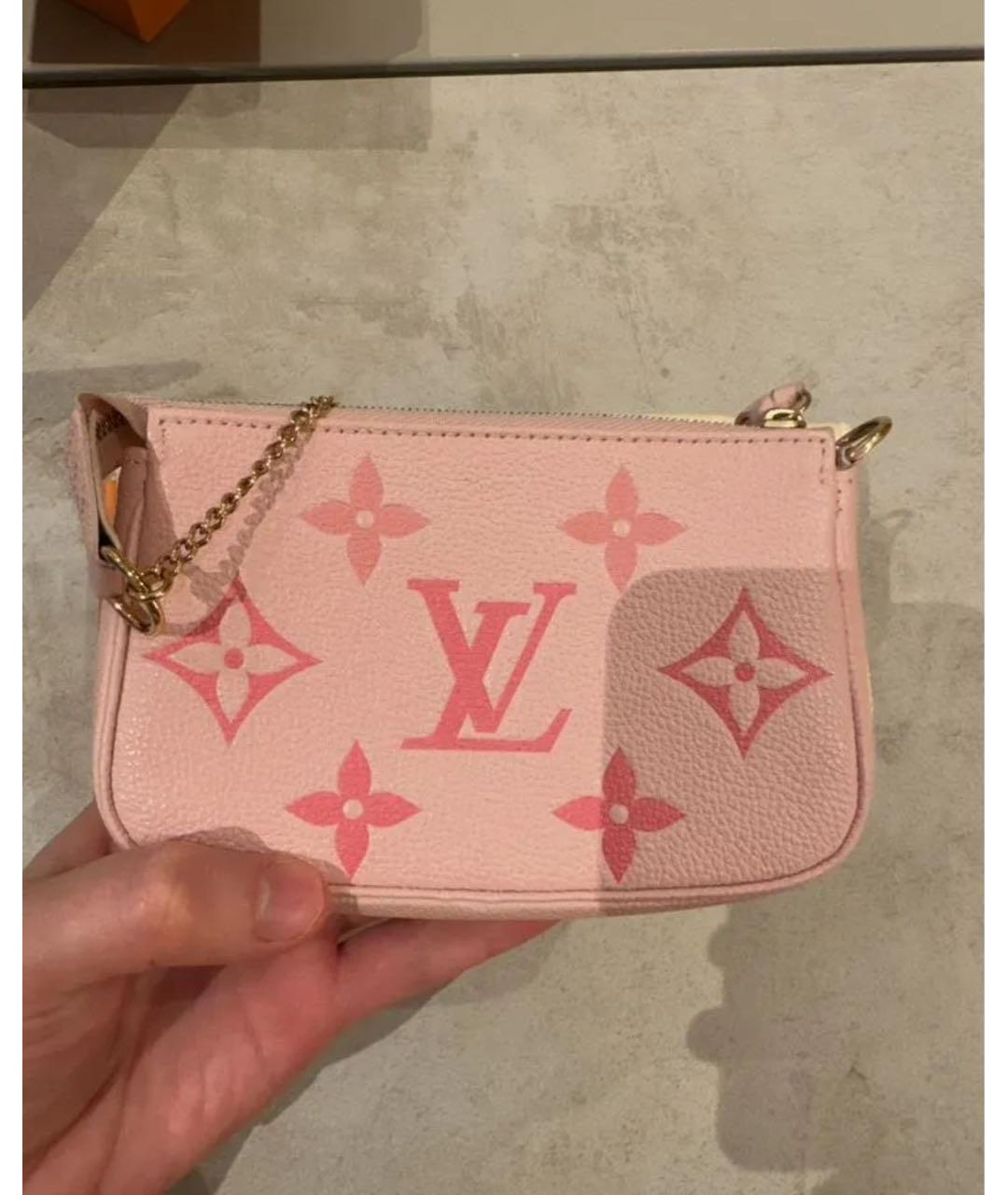 LOUIS VUITTON Розовая кожаная сумка через плечо, фото 3