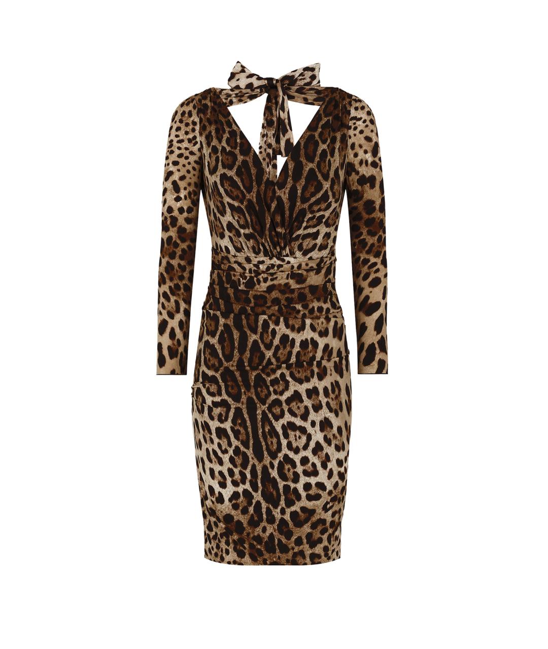 DOLCE&GABBANA Мульти шелковое платье, фото 1