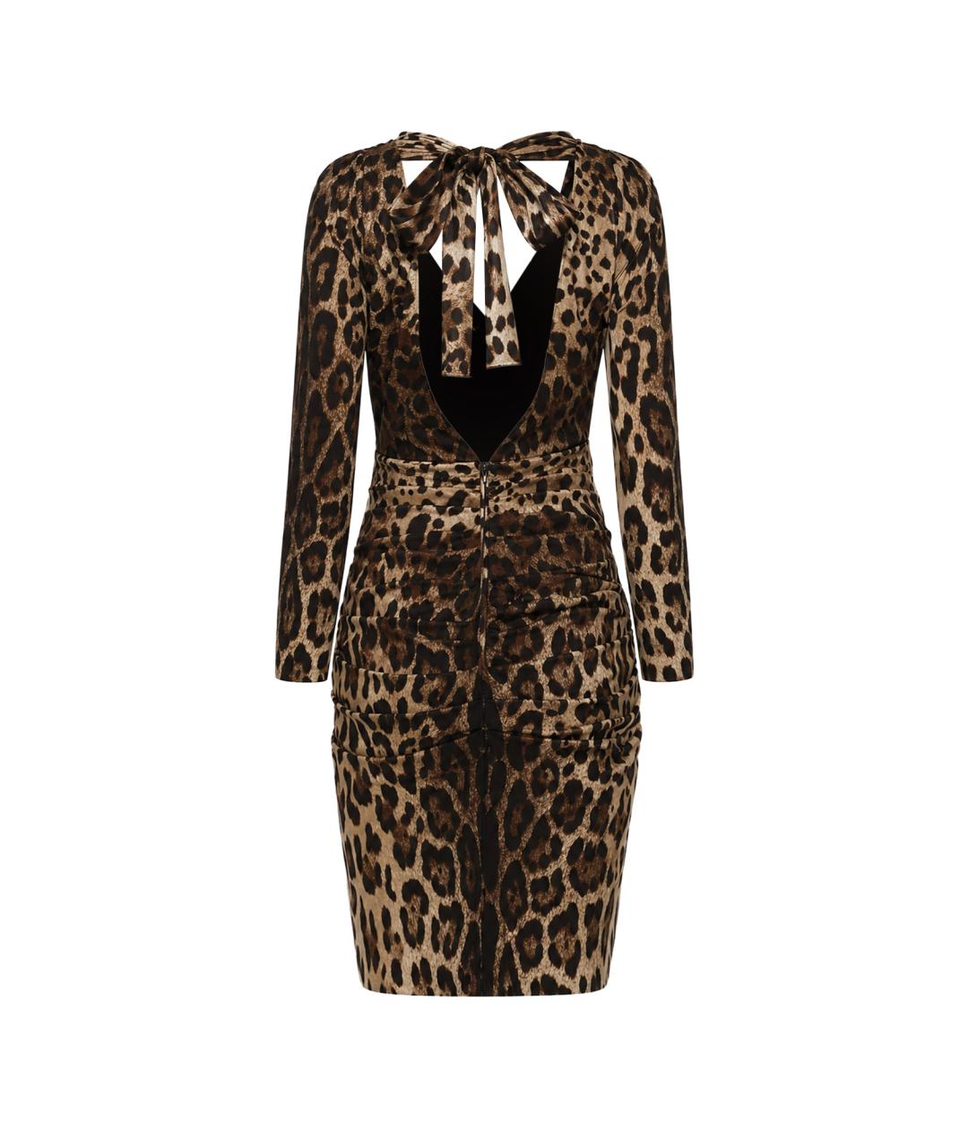 DOLCE&GABBANA Мульти шелковое платье, фото 2