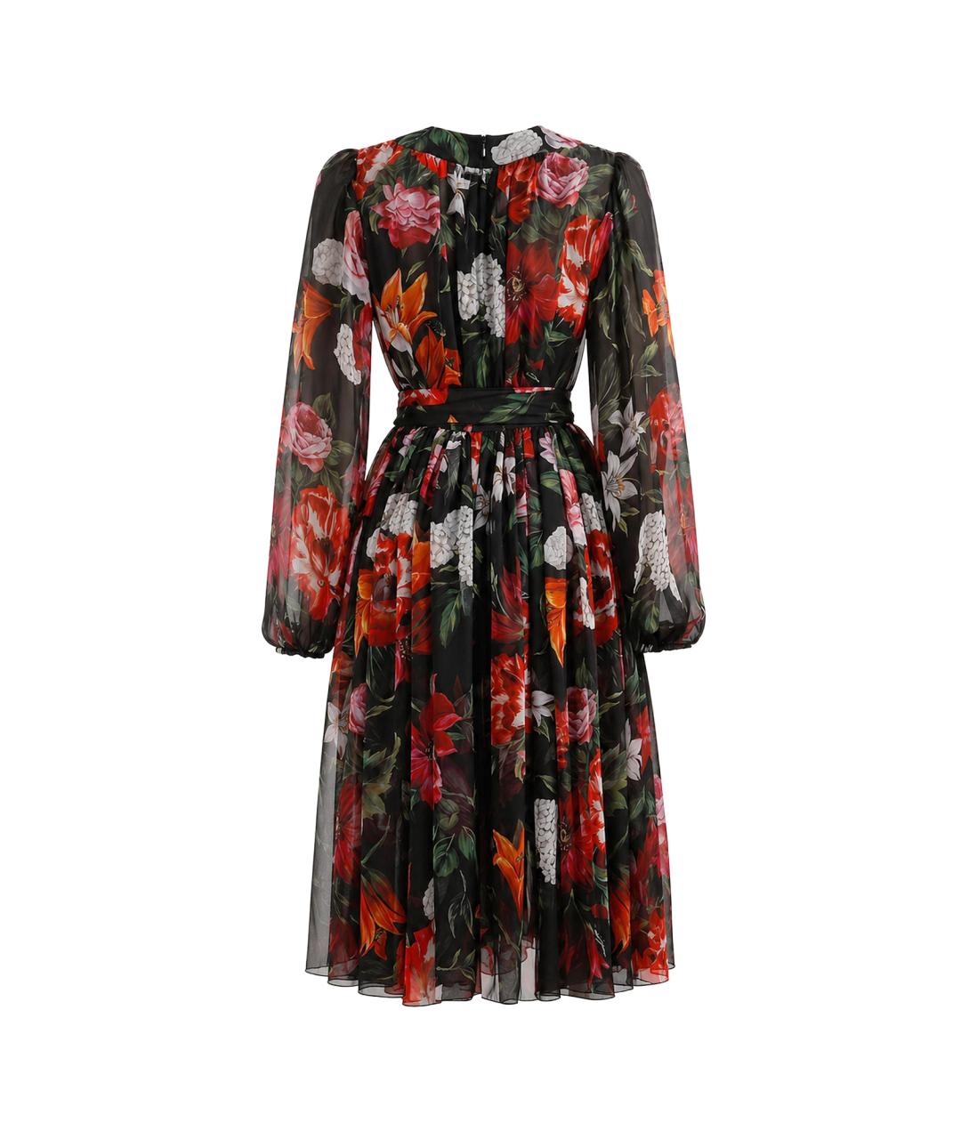 DOLCE&GABBANA Мульти шелковое платье, фото 2
