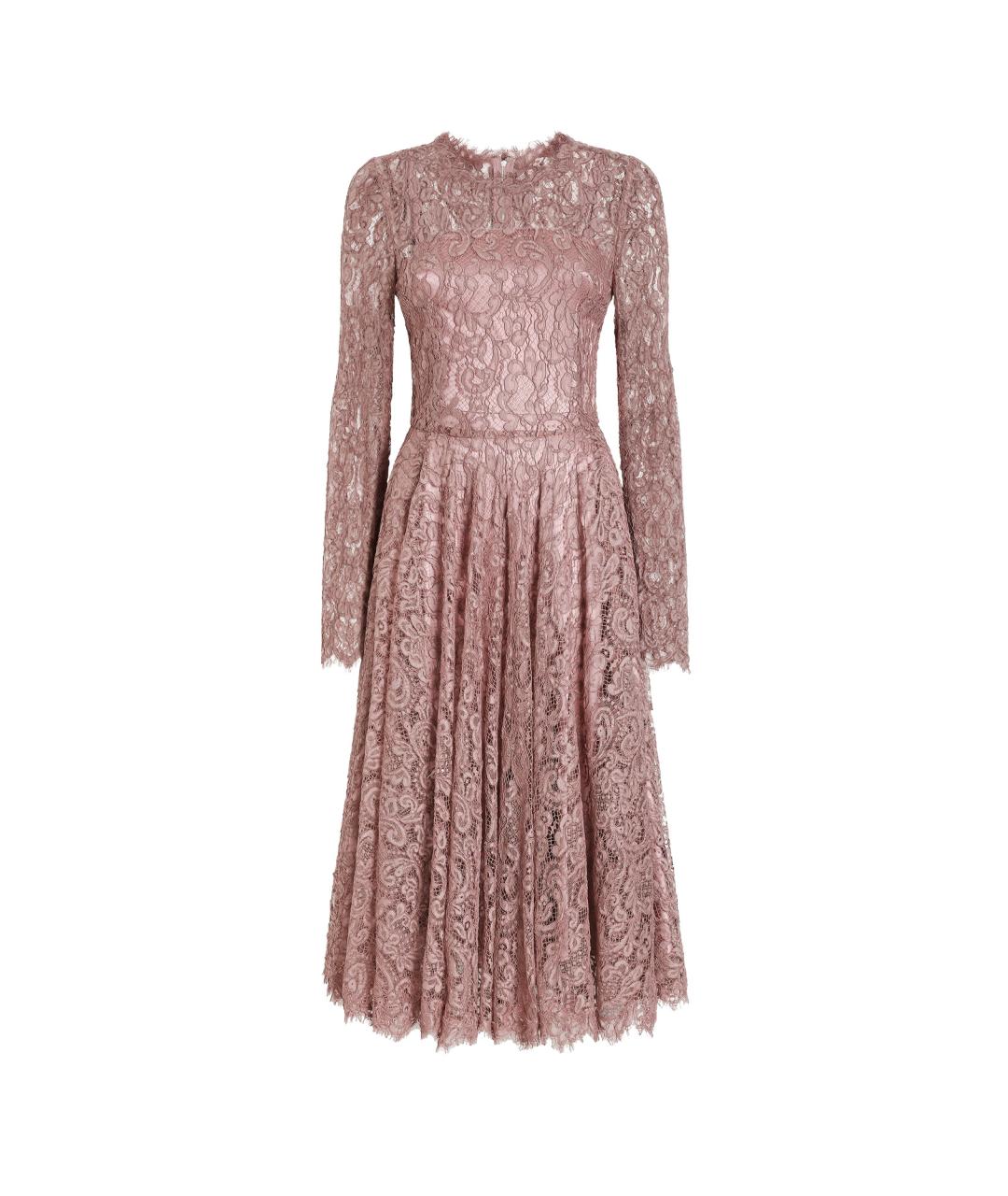 DOLCE&GABBANA Розовое хлопковое вечернее платье, фото 1