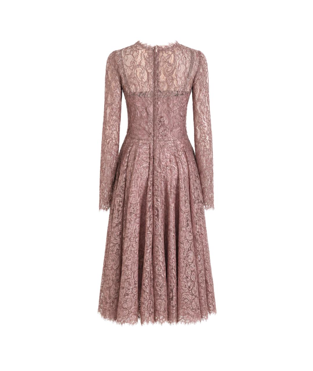 DOLCE&GABBANA Розовое хлопковое вечернее платье, фото 2