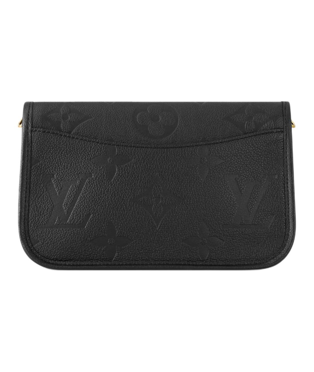 LOUIS VUITTON Черная кожаная сумка через плечо, фото 3