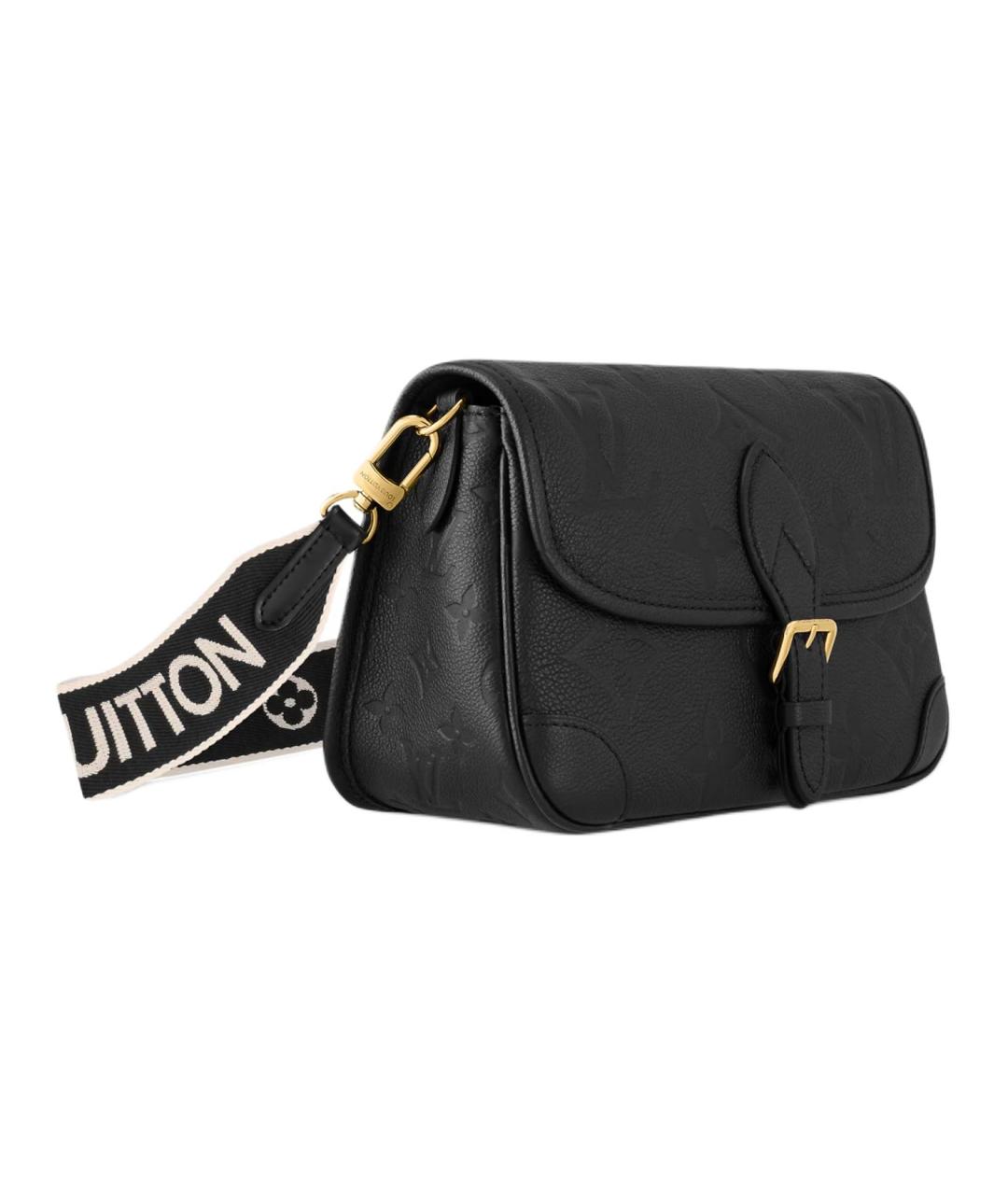 LOUIS VUITTON Черная кожаная сумка через плечо, фото 2