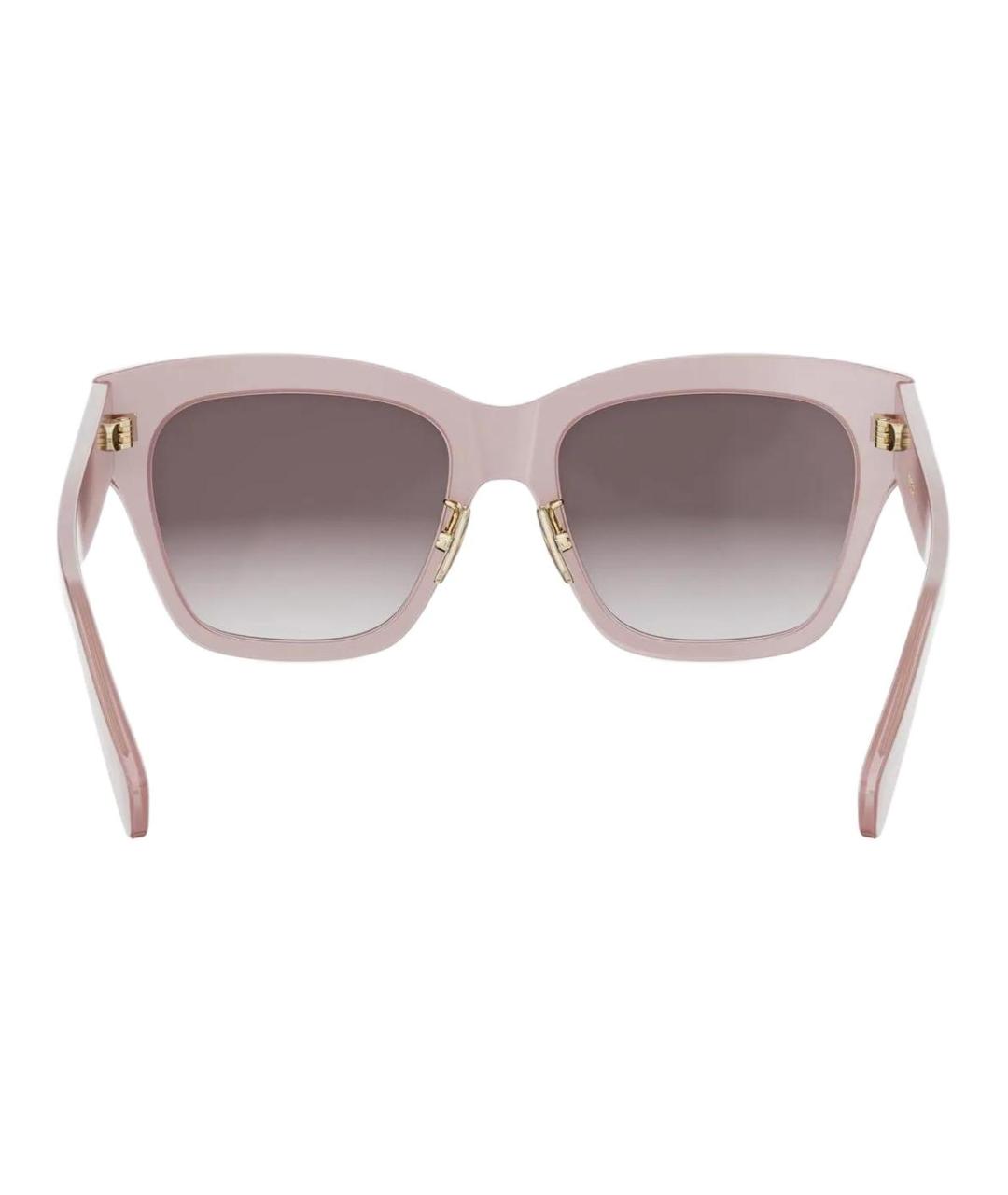 CELINE Розовые пластиковые солнцезащитные очки, фото 5
