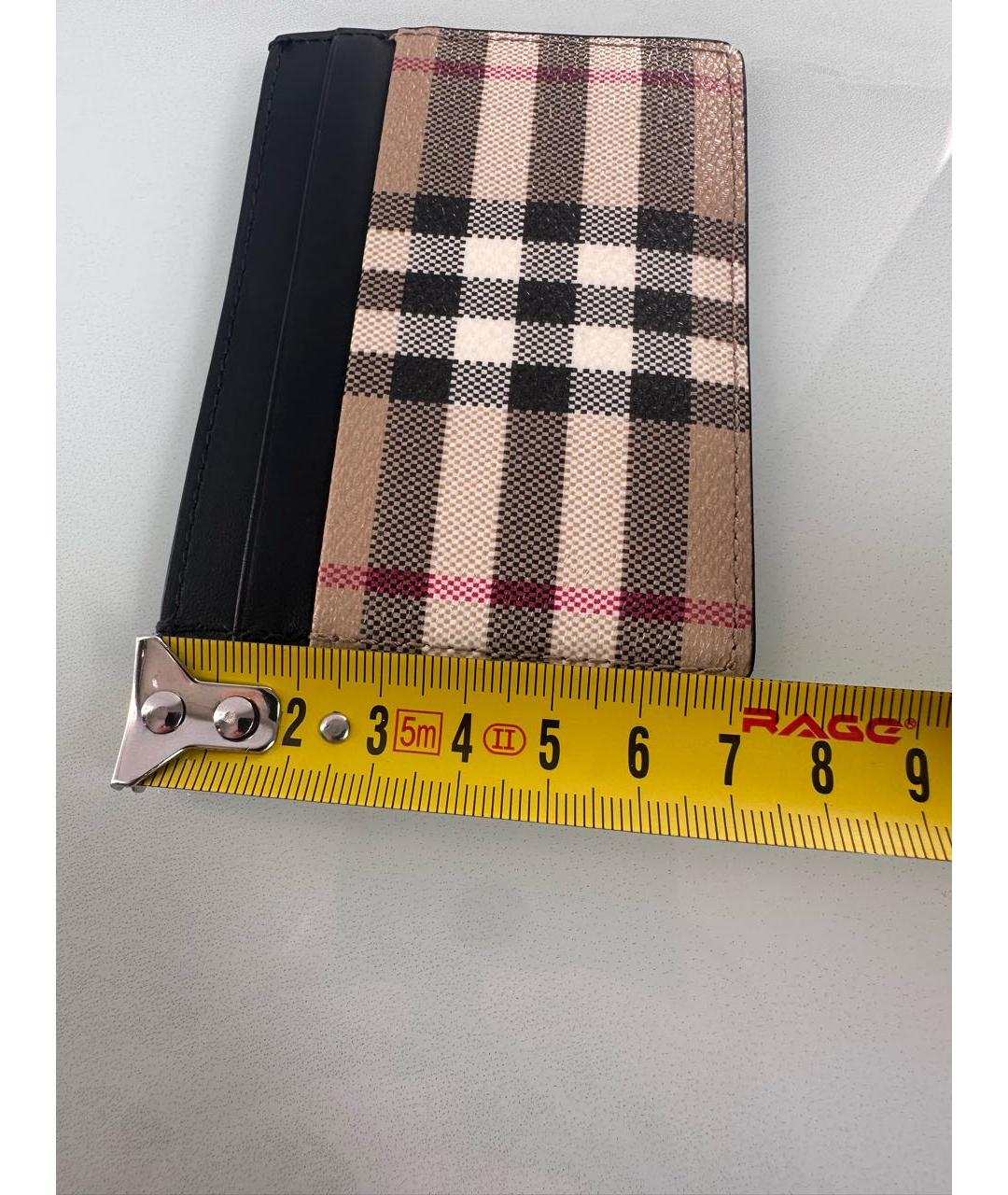 BURBERRY Бежевый кожаный кардхолдер, фото 8