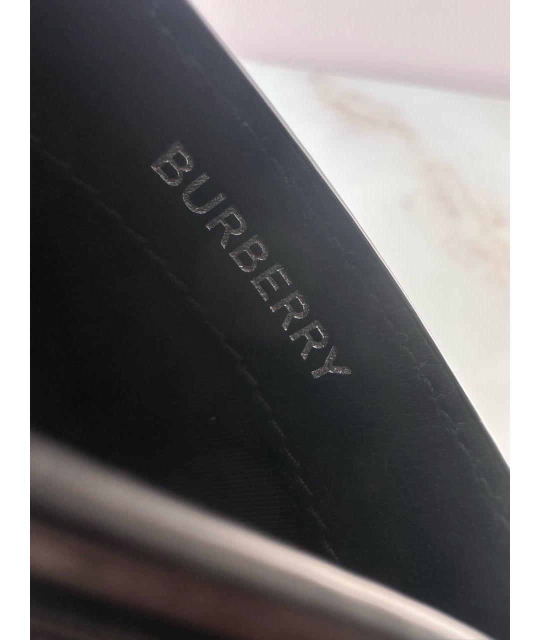 BURBERRY Бежевый кожаный кардхолдер, фото 4