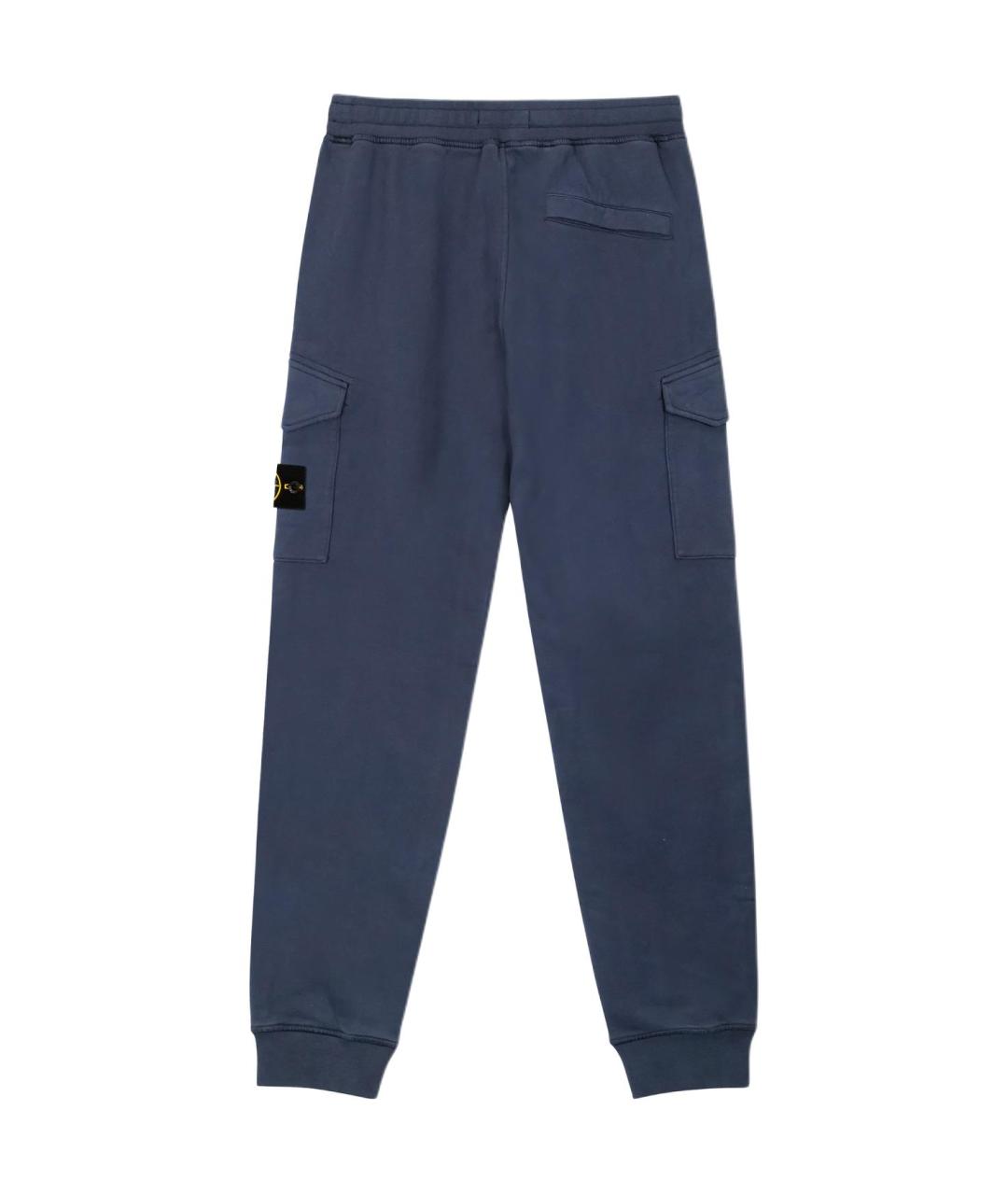 STONE ISLAND Темно-синие повседневные брюки, фото 2