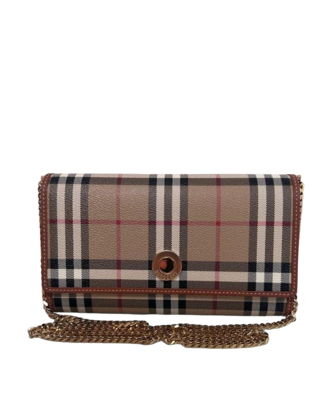 BURBERRY Бежевая кожаная сумка через плечо, фото 1