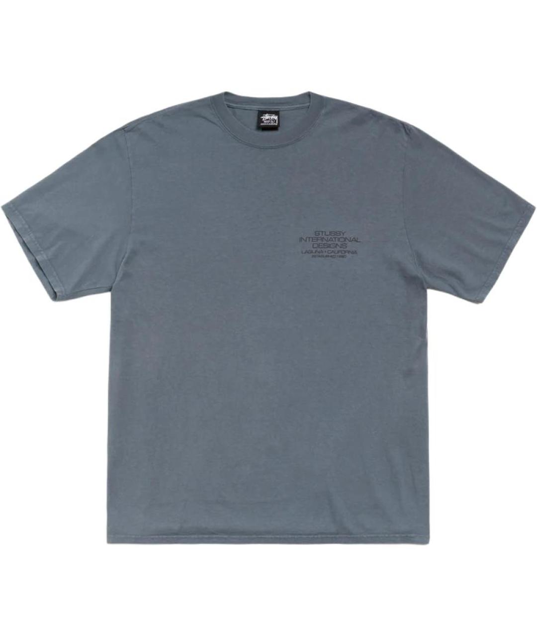 STUSSY Темно-синяя футболка, фото 1