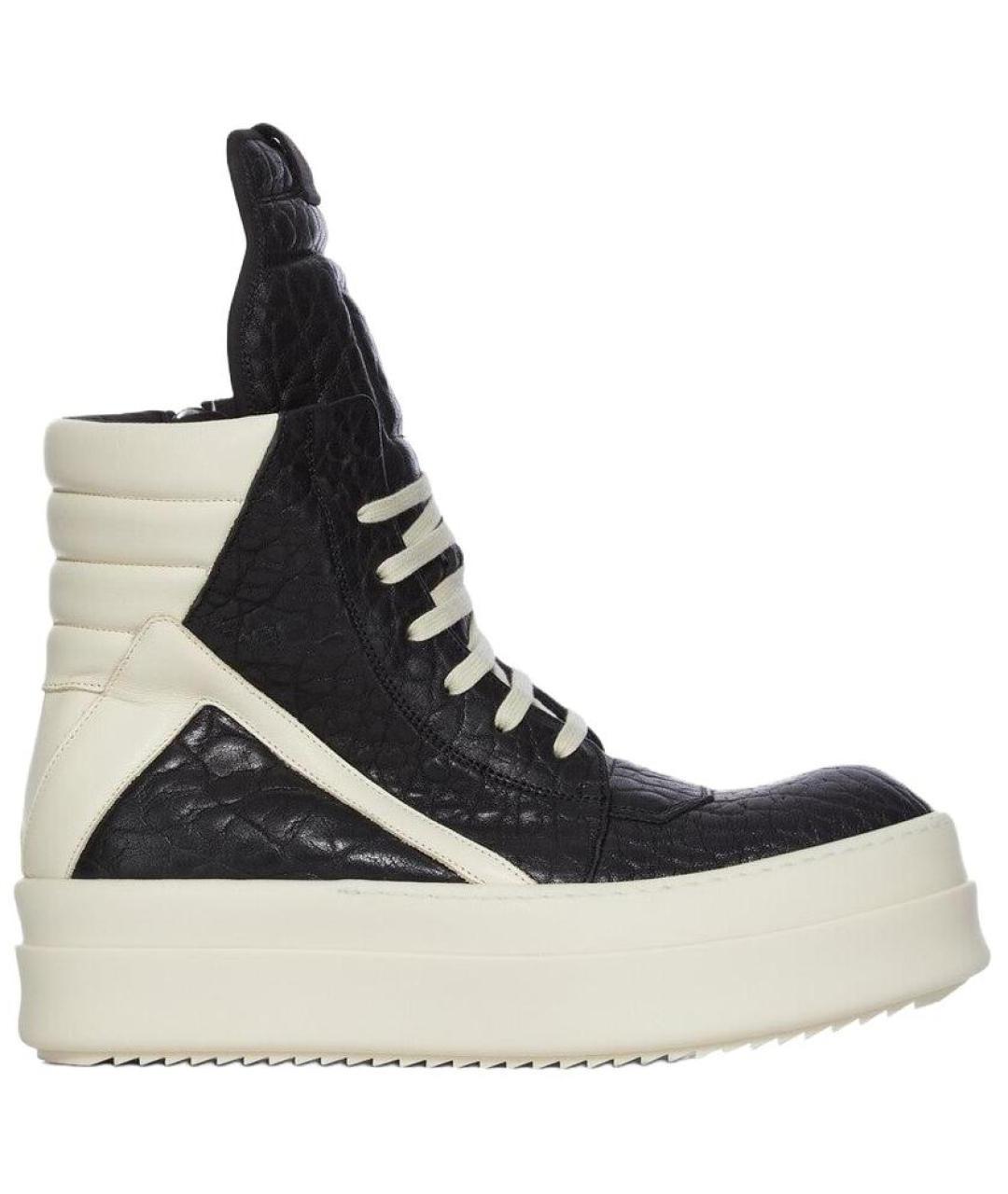 RICK OWENS Черные высокие кроссовки / кеды, фото 1