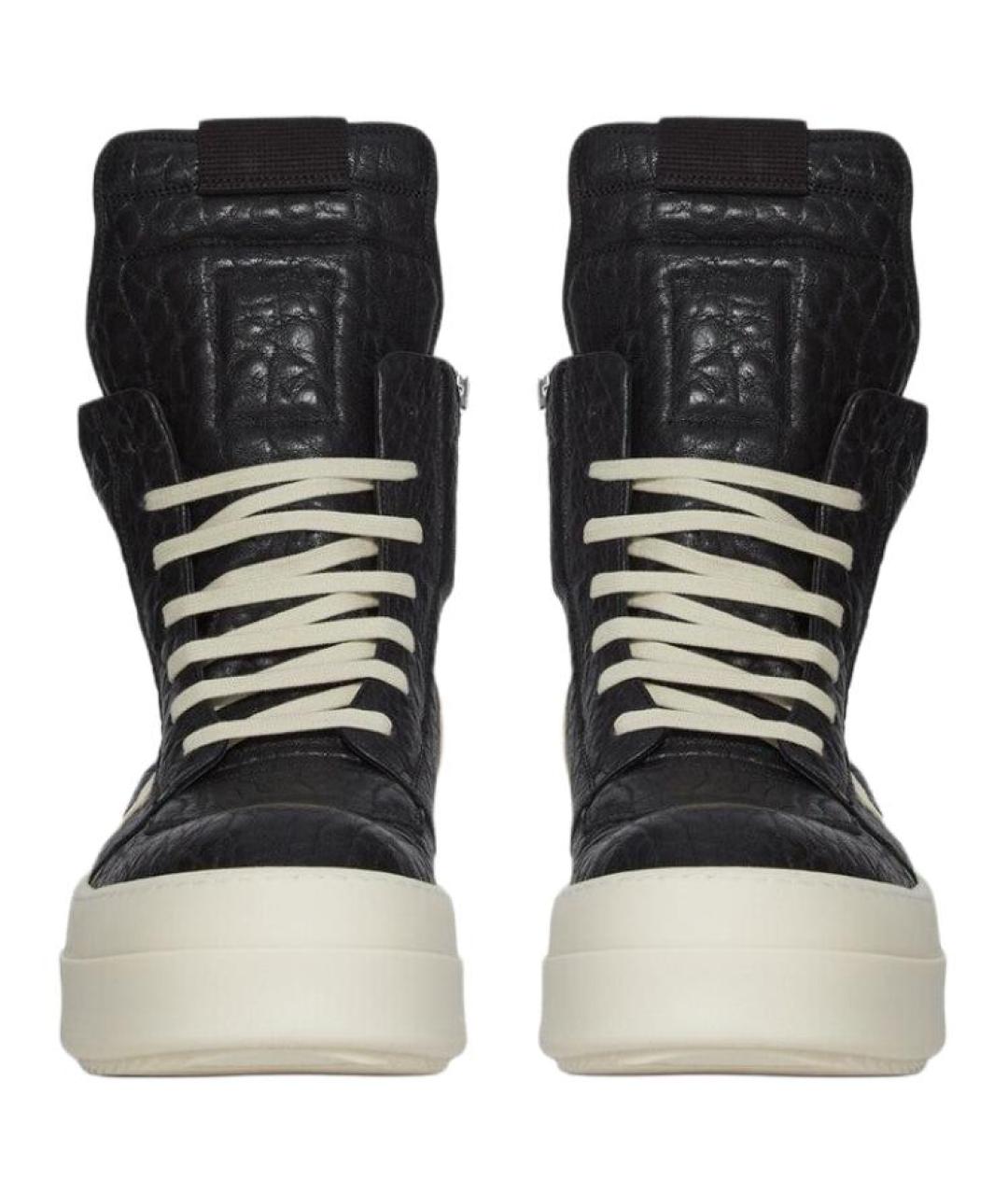 RICK OWENS Черные высокие кроссовки / кеды, фото 4