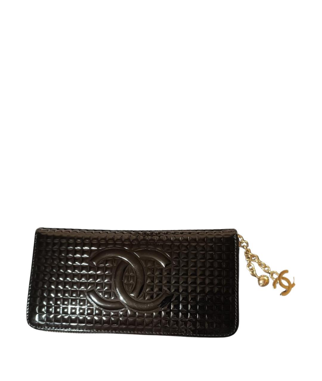 CHANEL Черный кожаный кошелек, фото 1