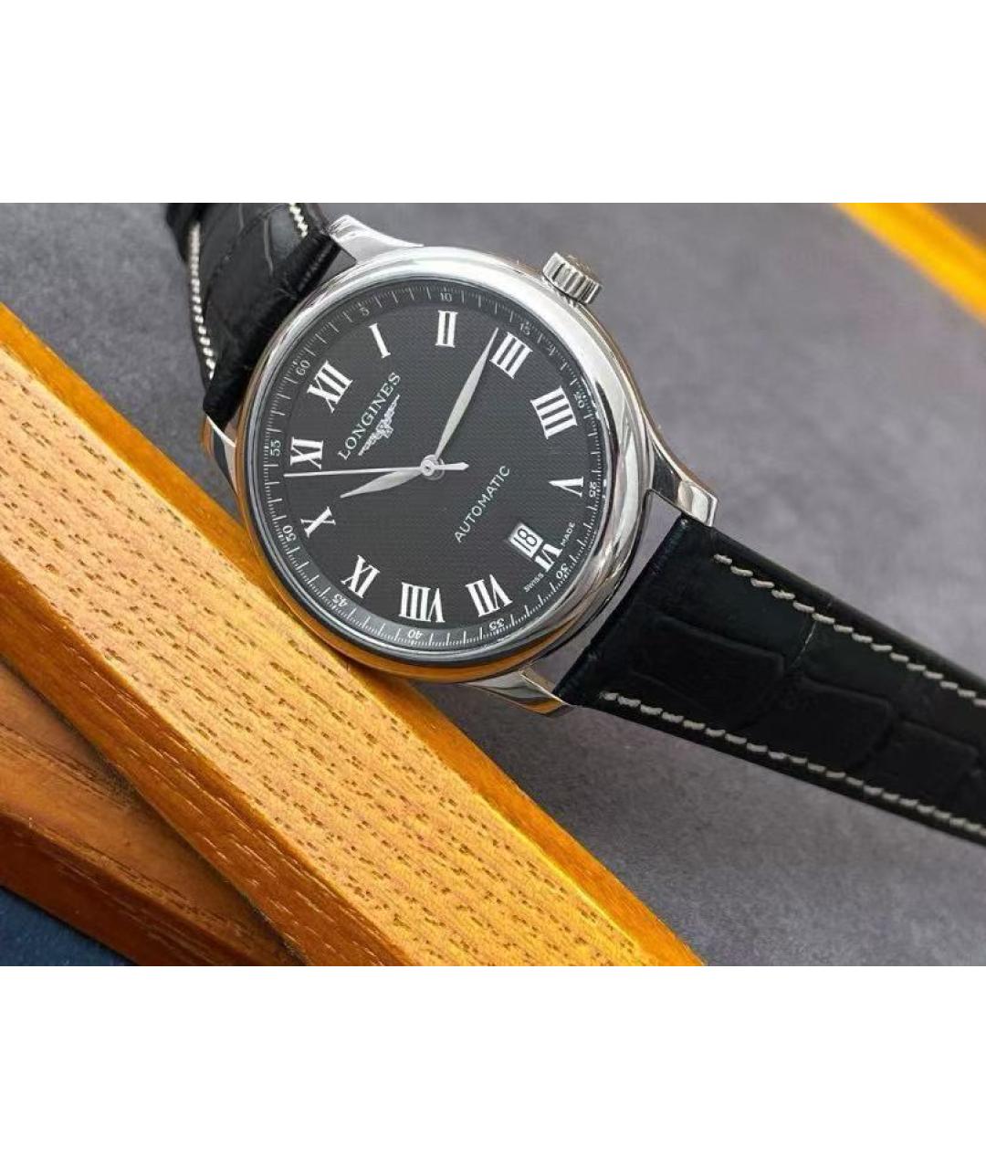 LONGINES Черные часы, фото 3