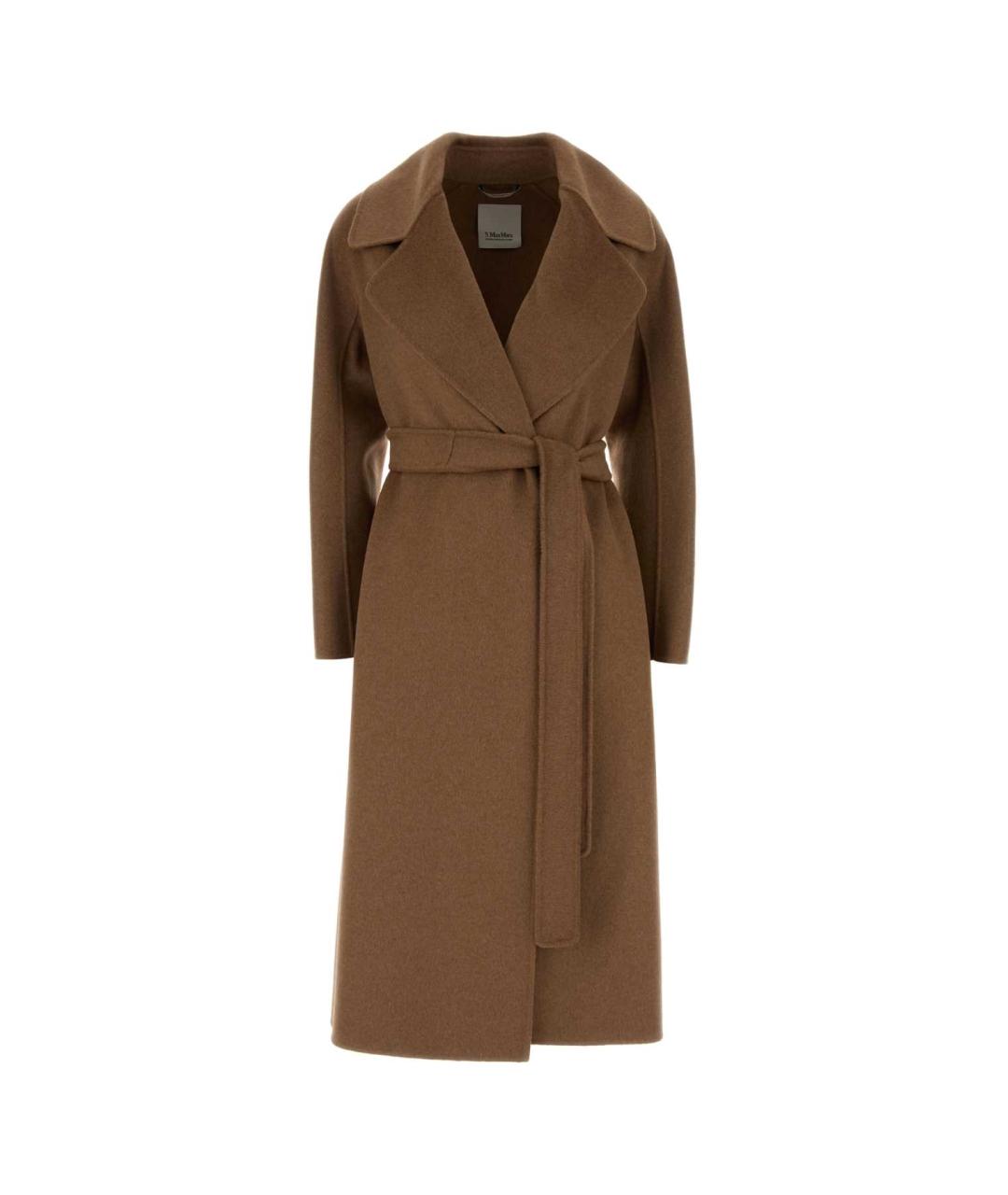'S MAX MARA Коричневое шерстяное пальто, фото 1