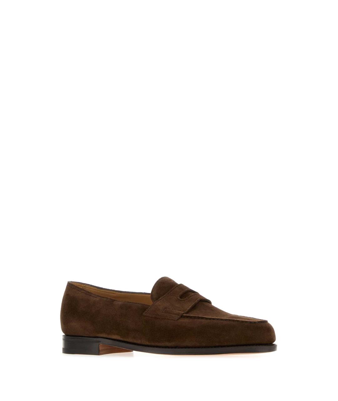 JOHN LOBB Коричневые замшевые лоферы, фото 2