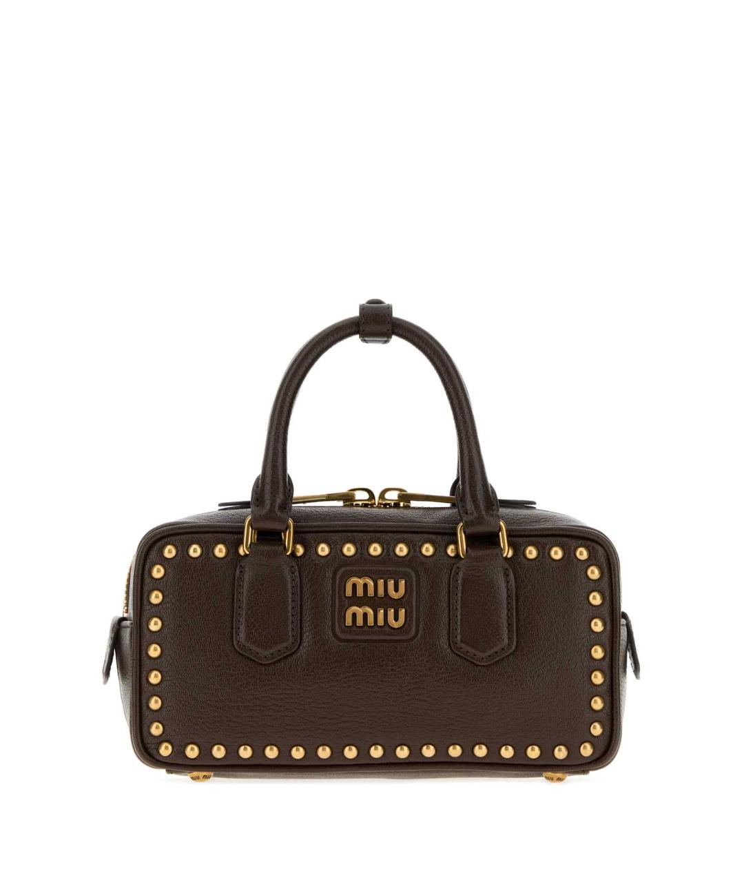 MIU MIU Коричневая кожаная сумка тоут, фото 1