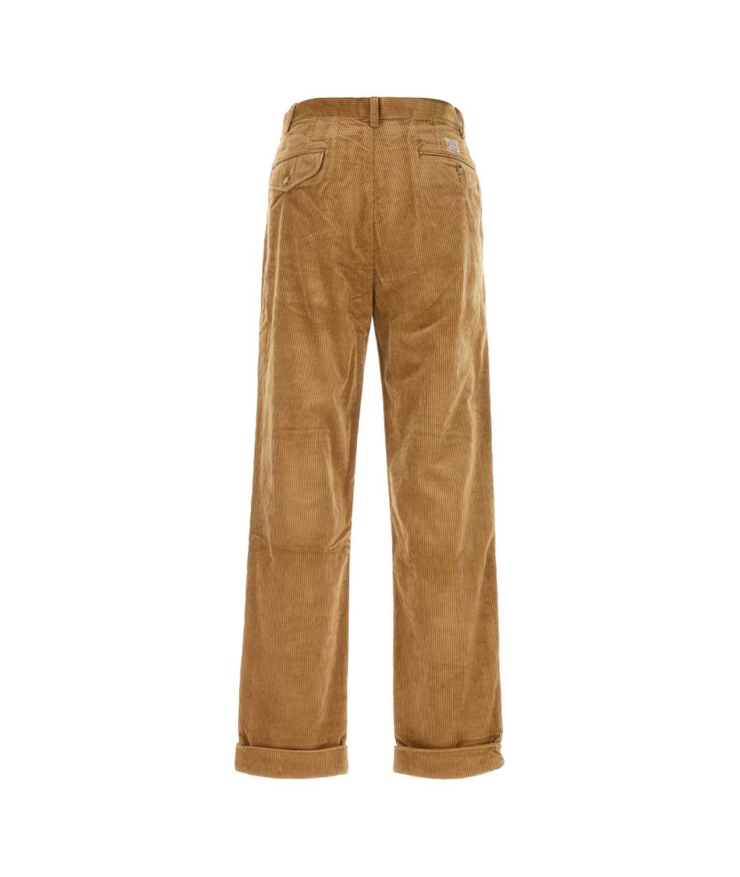 POLO RALPH LAUREN Бежевые хлопковые повседневные брюки, фото 2