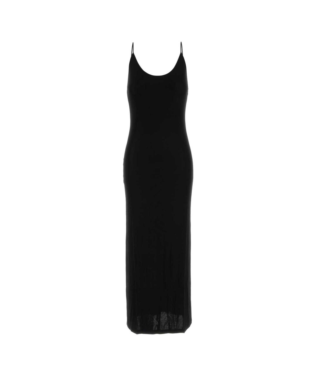 SAINT LAURENT Черное вискозное коктейльное платье, фото 1