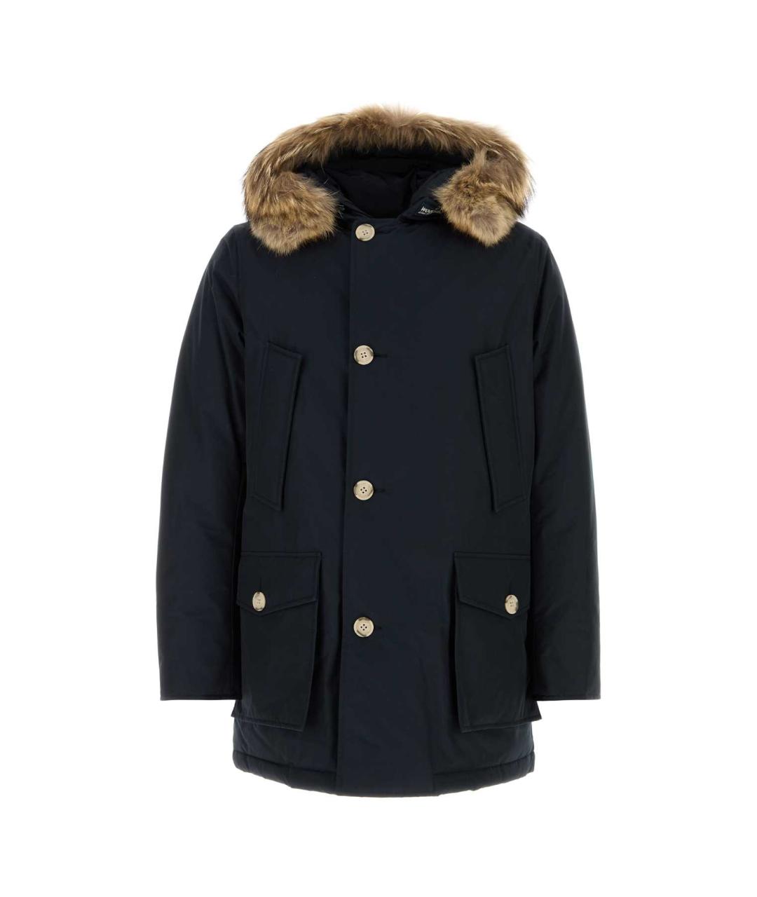 WOOLRICH Темно-синяя хлопковая парка, фото 1
