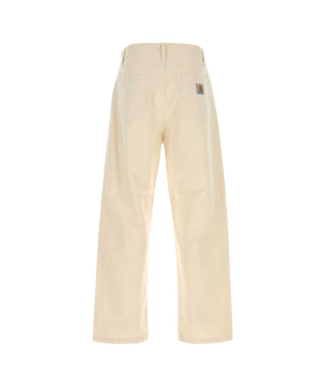 CARHARTT WIP Белые хлопковые повседневные брюки, фото 2