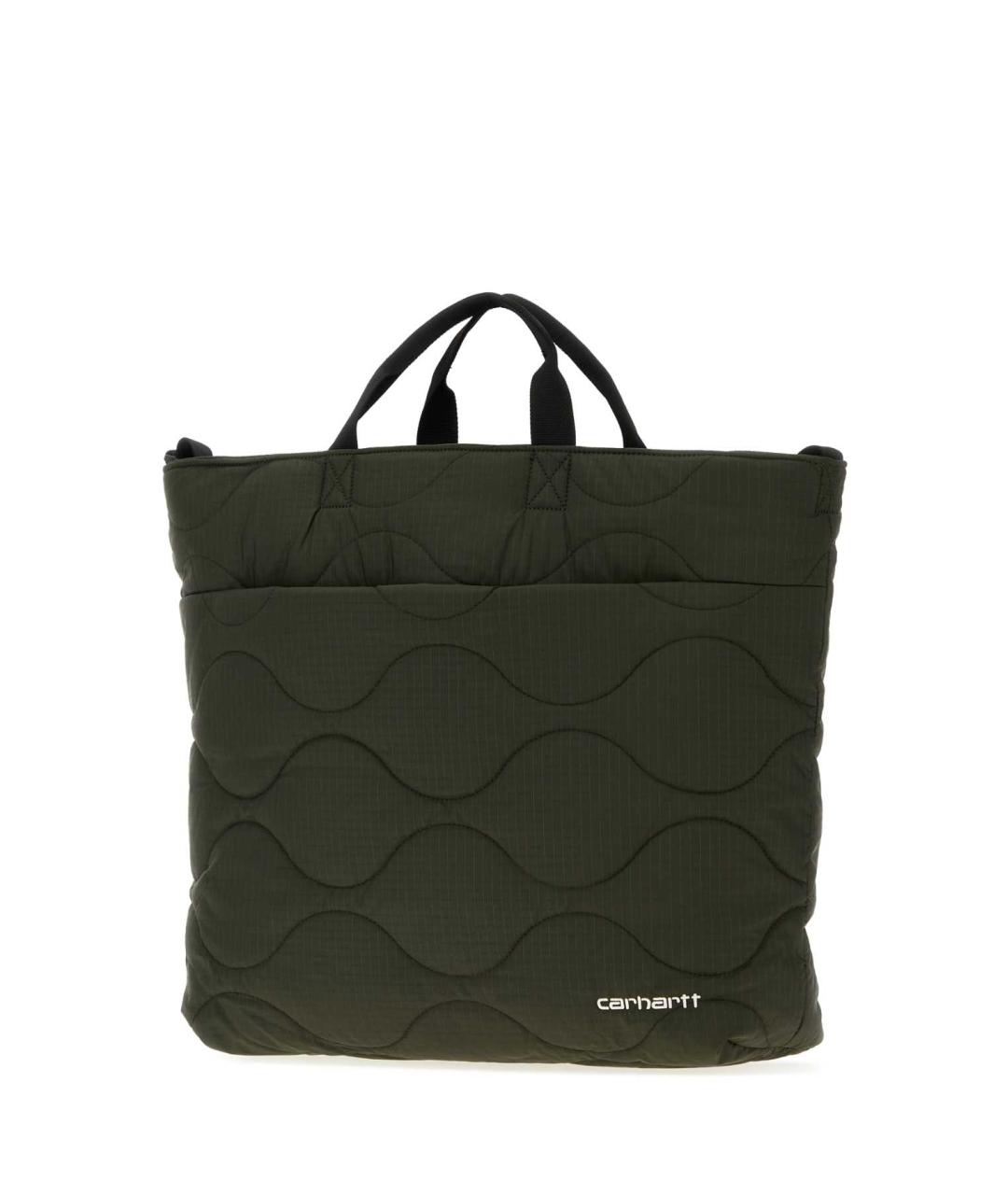 CARHARTT WIP Зеленая синтетическая сумка тоут, фото 2