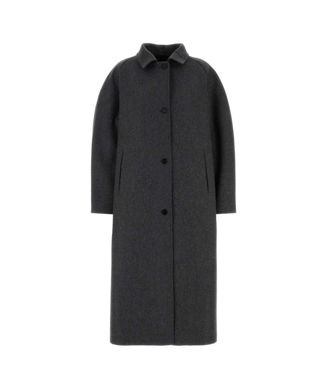 JIL SANDER Серое шерстяное пальто, фото 1