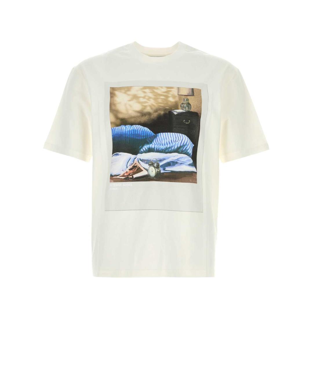 JIL SANDER Белая хлопковая футболка, фото 1