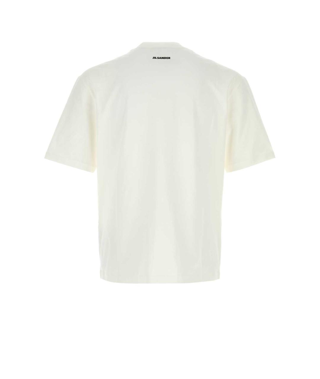 JIL SANDER Белая хлопковая футболка, фото 2