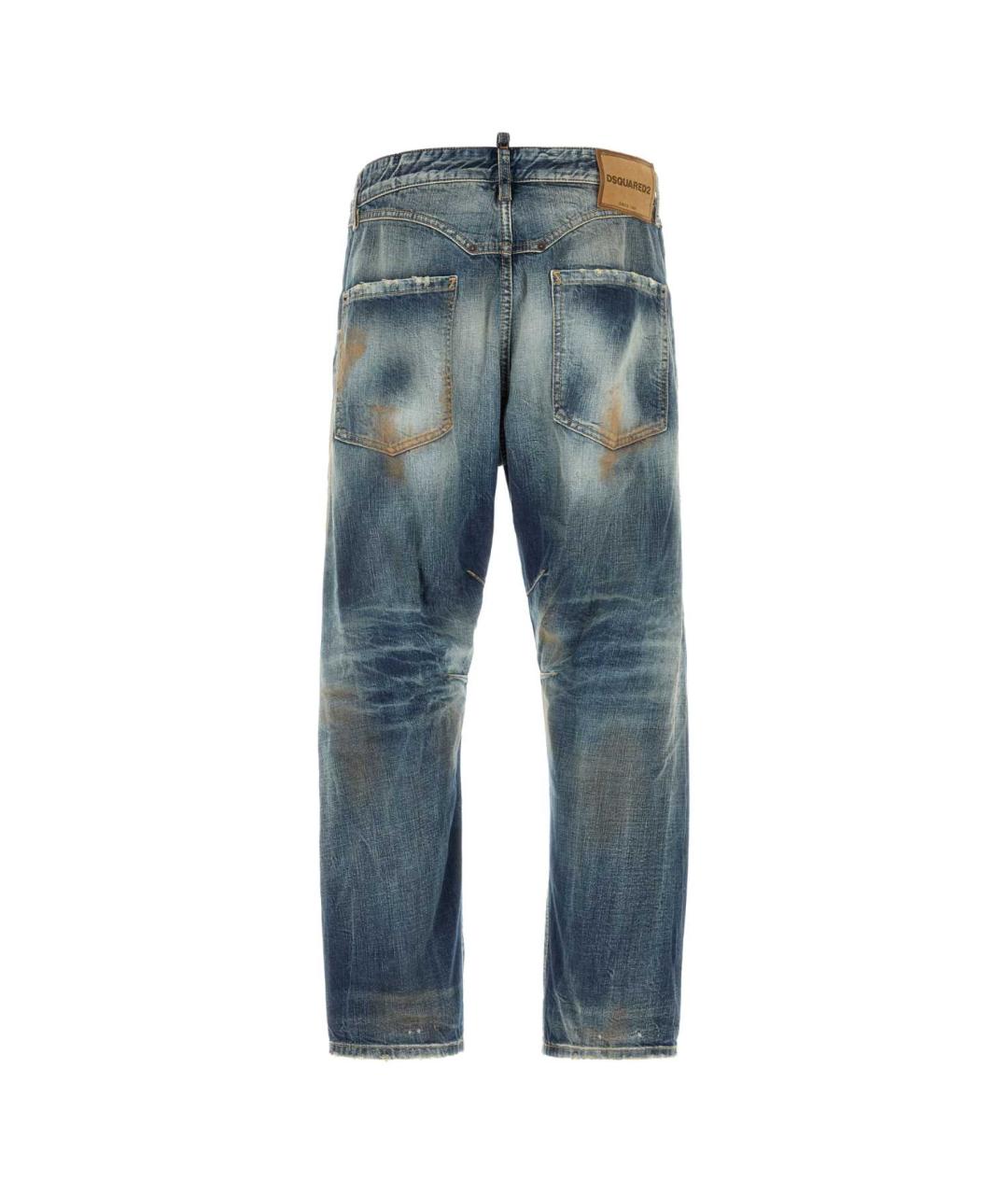 DSQUARED2 Голубые хлопковые прямые джинсы, фото 2