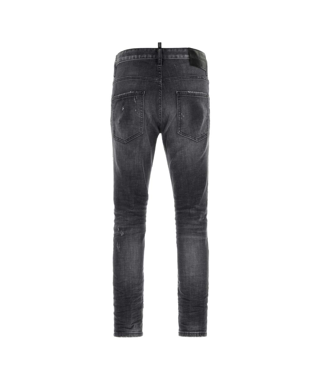 DSQUARED2 Серые хлопко-эластановые джинсы скинни, фото 2
