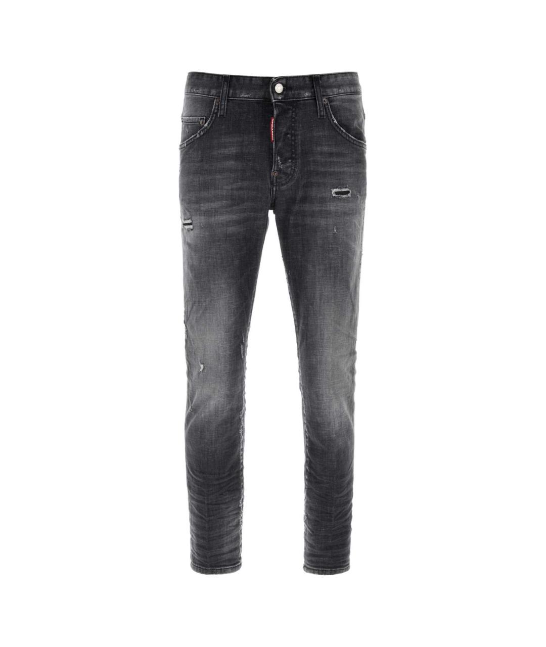 DSQUARED2 Серые хлопко-эластановые джинсы скинни, фото 1