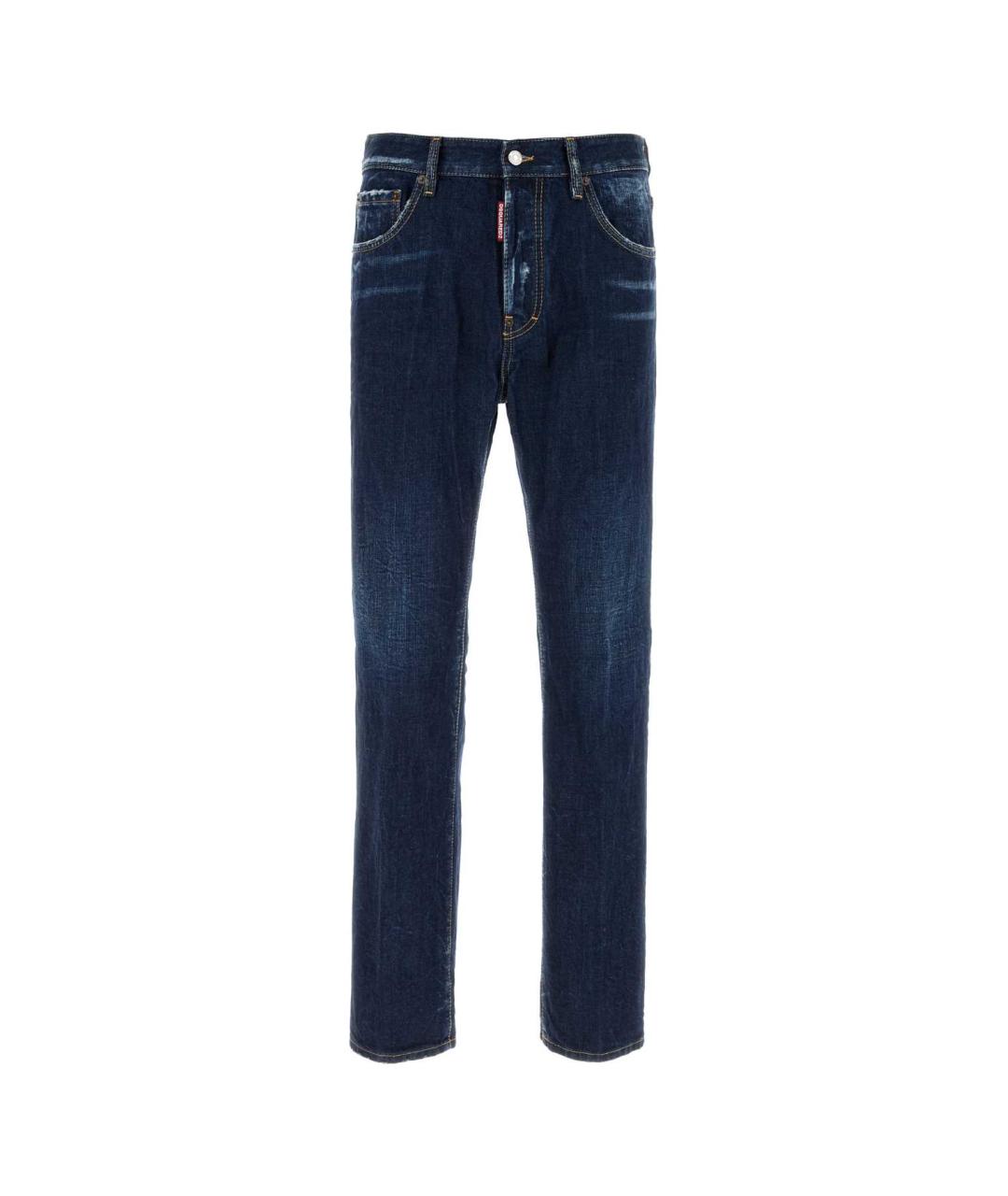 DSQUARED2 Синие хлопковые прямые джинсы, фото 1