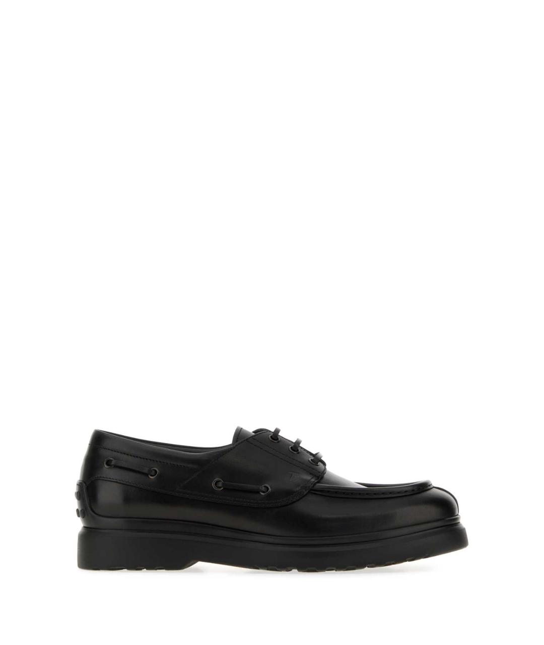 TOD'S Черные кожаные низкие ботинки, фото 3