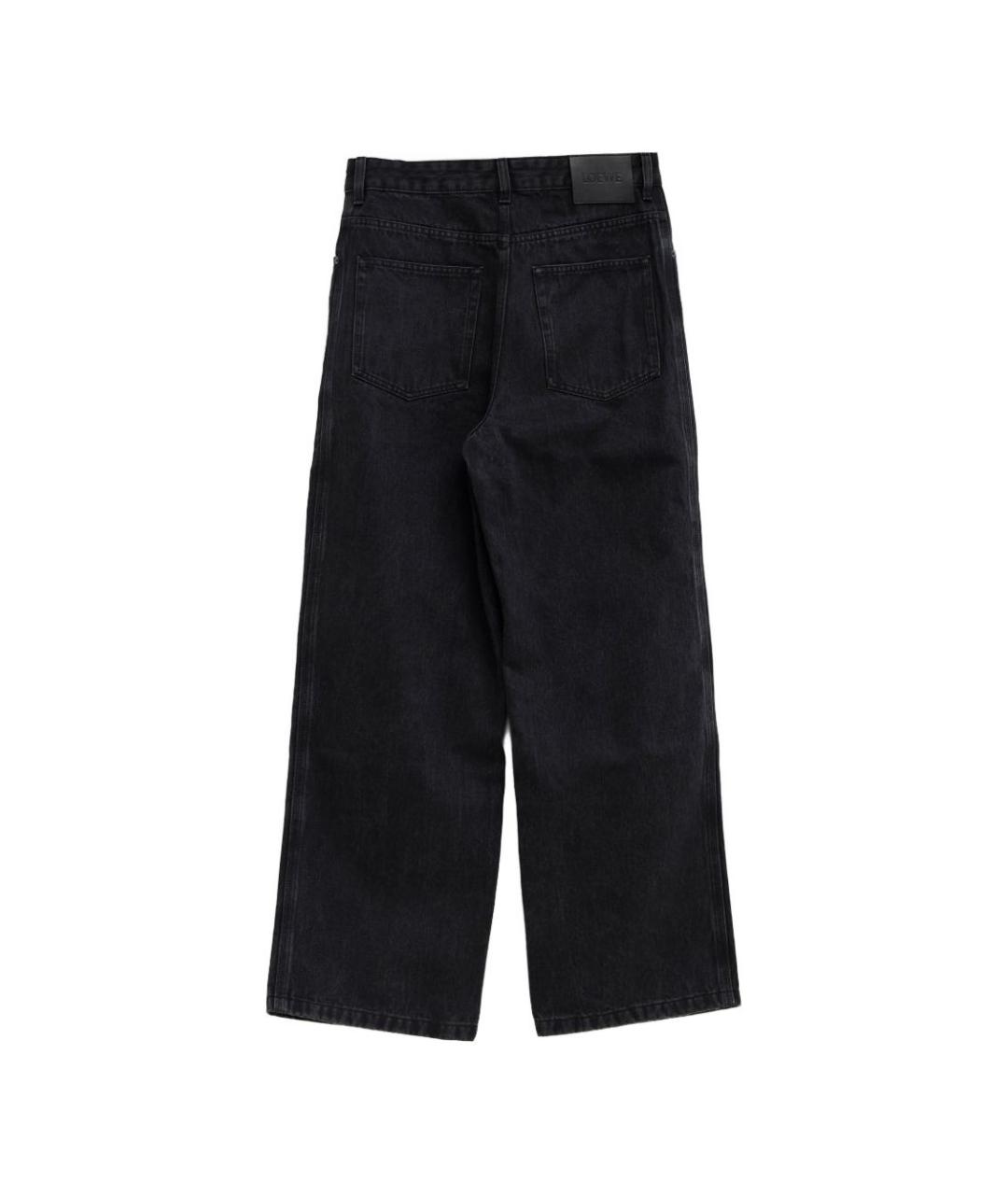 LOEWE Черные хлопковые прямые джинсы, фото 3