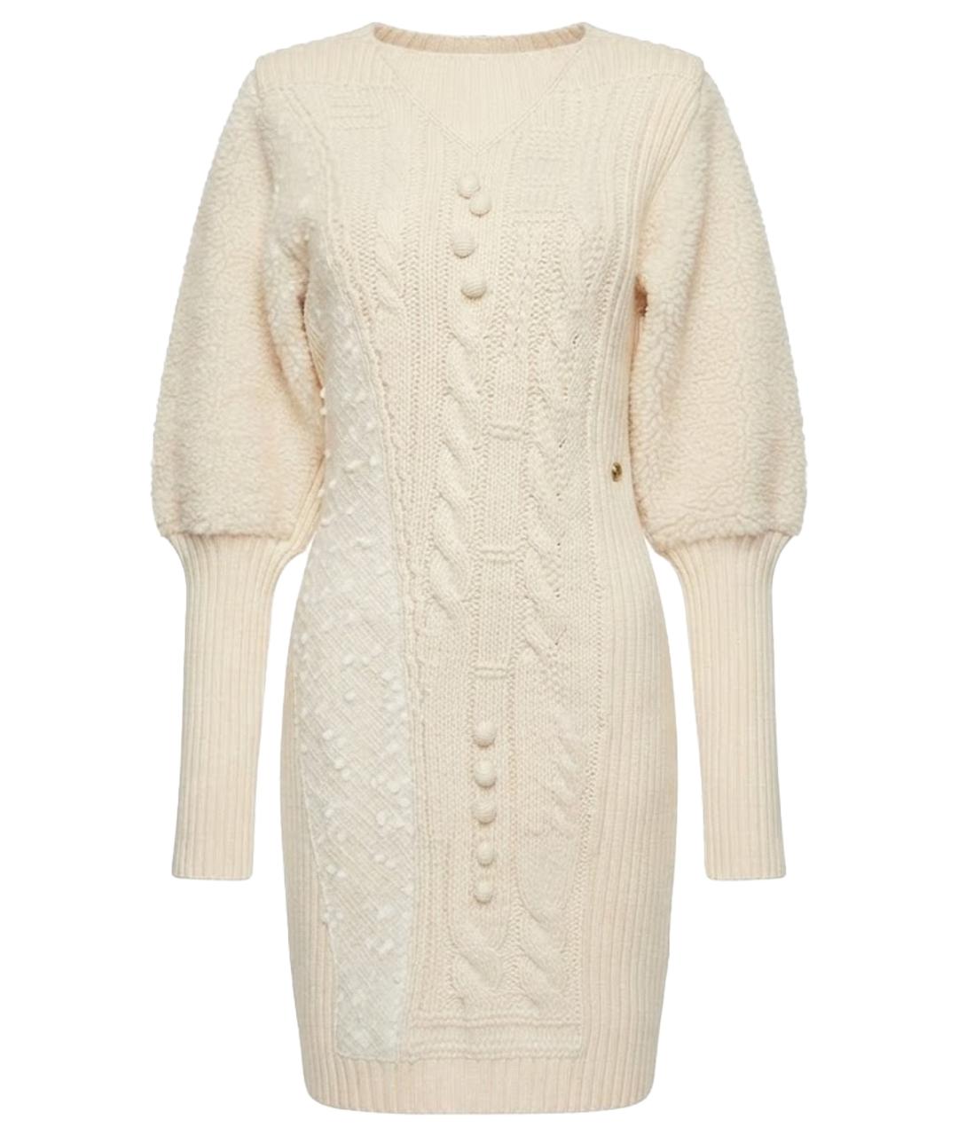 CHANEL Бежевое кашемировое повседневное платье, фото 1