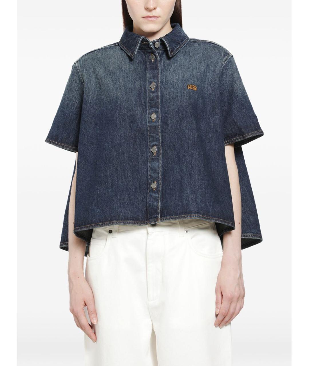 LOEWE Синяя хлопковая рубашка, фото 4