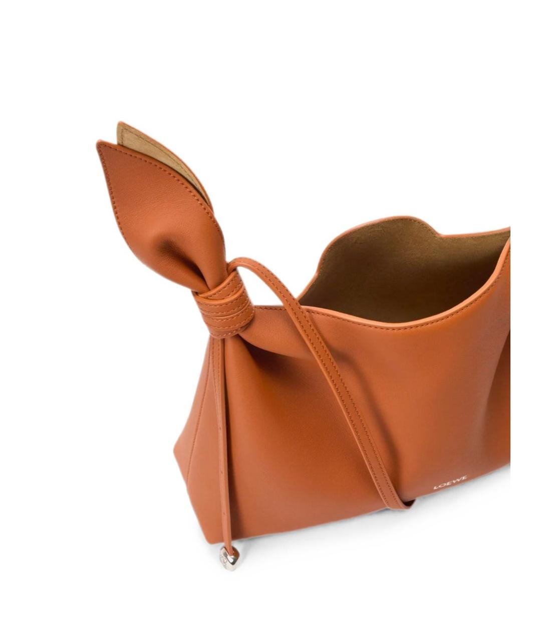 LOEWE Коричневая кожаная сумка через плечо, фото 2